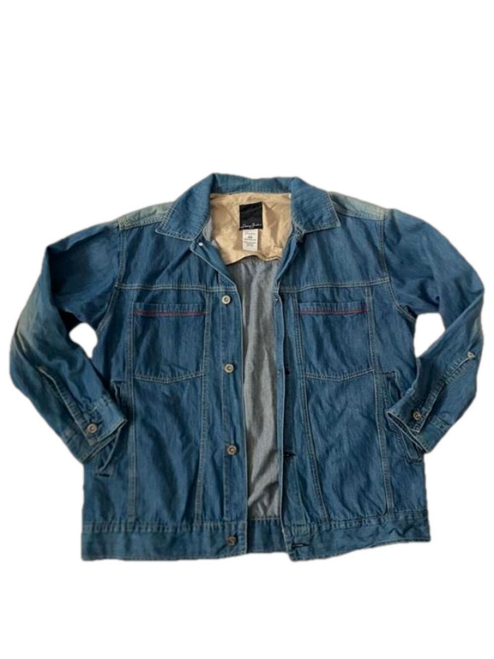 Vintage Denim Jean Jacket Over Oversized Marked Size M fits Large